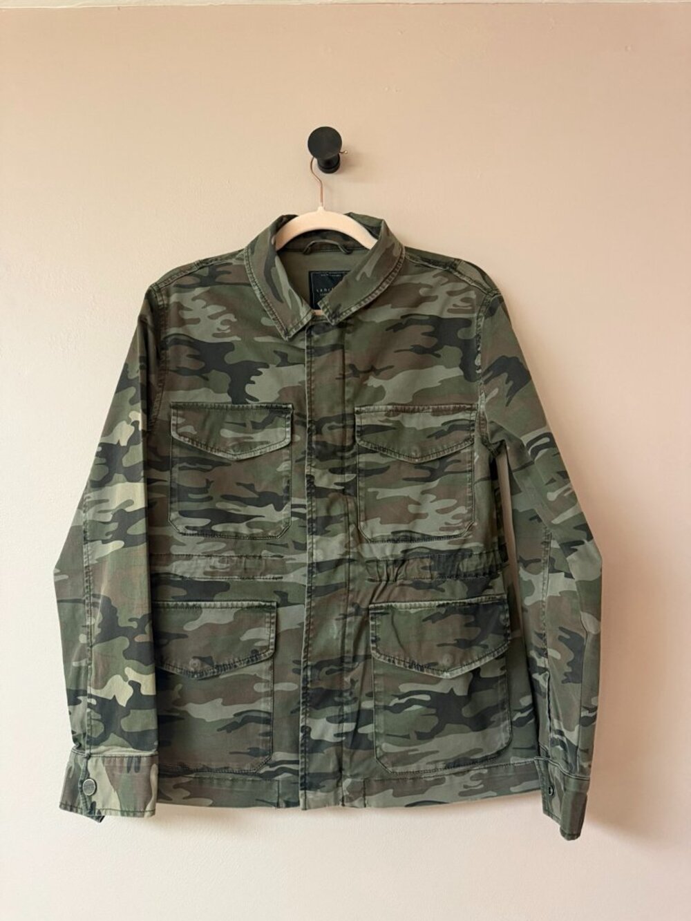 Sanctuary Camo Utility Field Jacket Women’s M Stretch Cotton Military Green